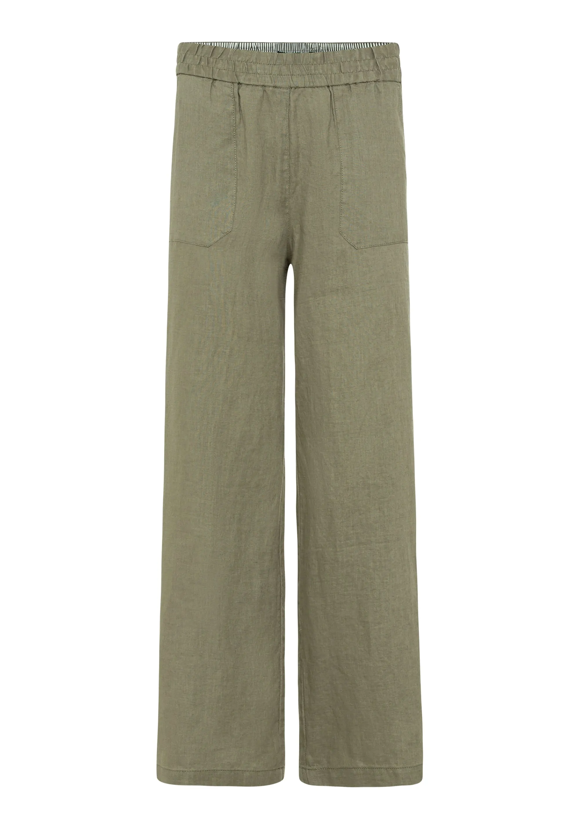 100% Linen Anna Fit Wide Leg Pull-On Pant