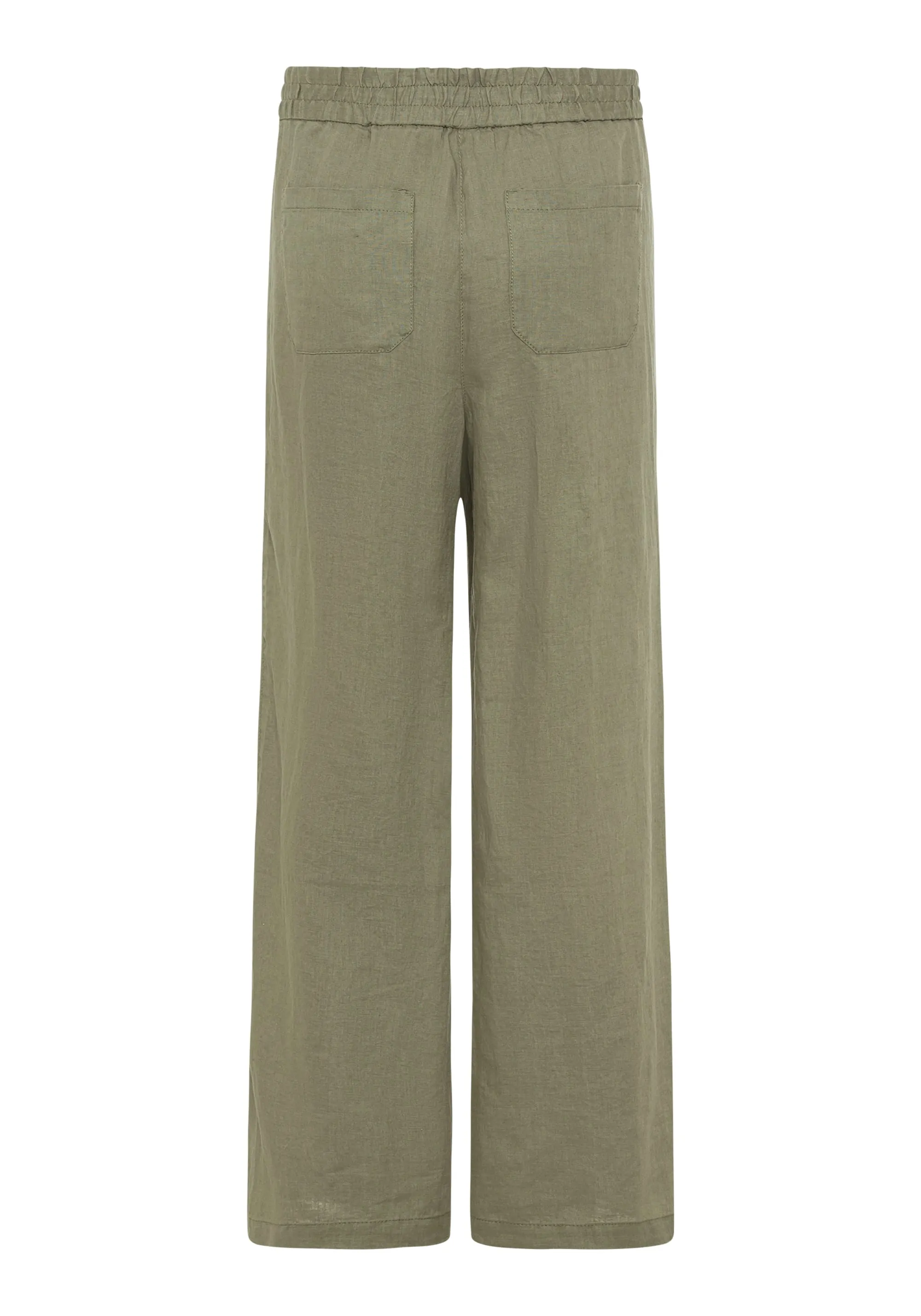 100% Linen Anna Fit Wide Leg Pull-On Pant