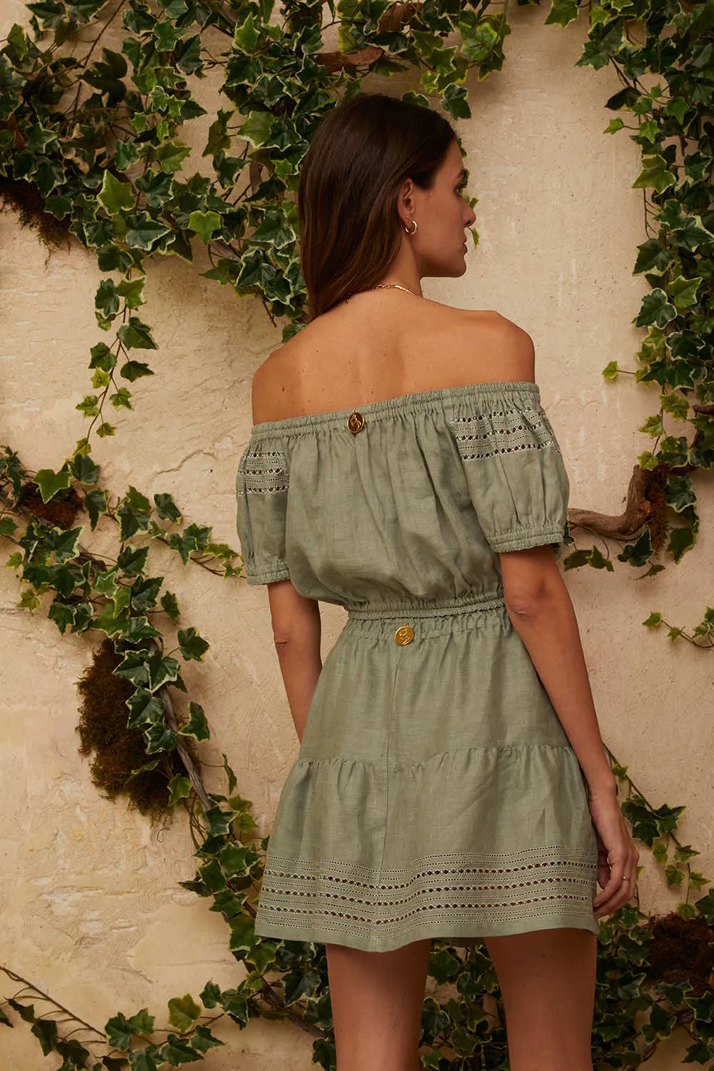 Aksinia Crop Top in Jungle Green