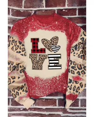 Azura Exchange Leopard LOVE Element Sweatshirt - M