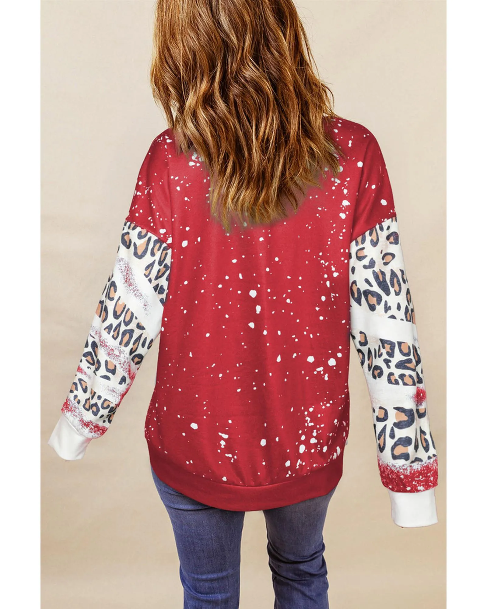 Azura Exchange Leopard LOVE Element Sweatshirt - M