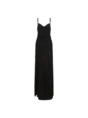 Black Knitted Swing Collar Maxi Dress