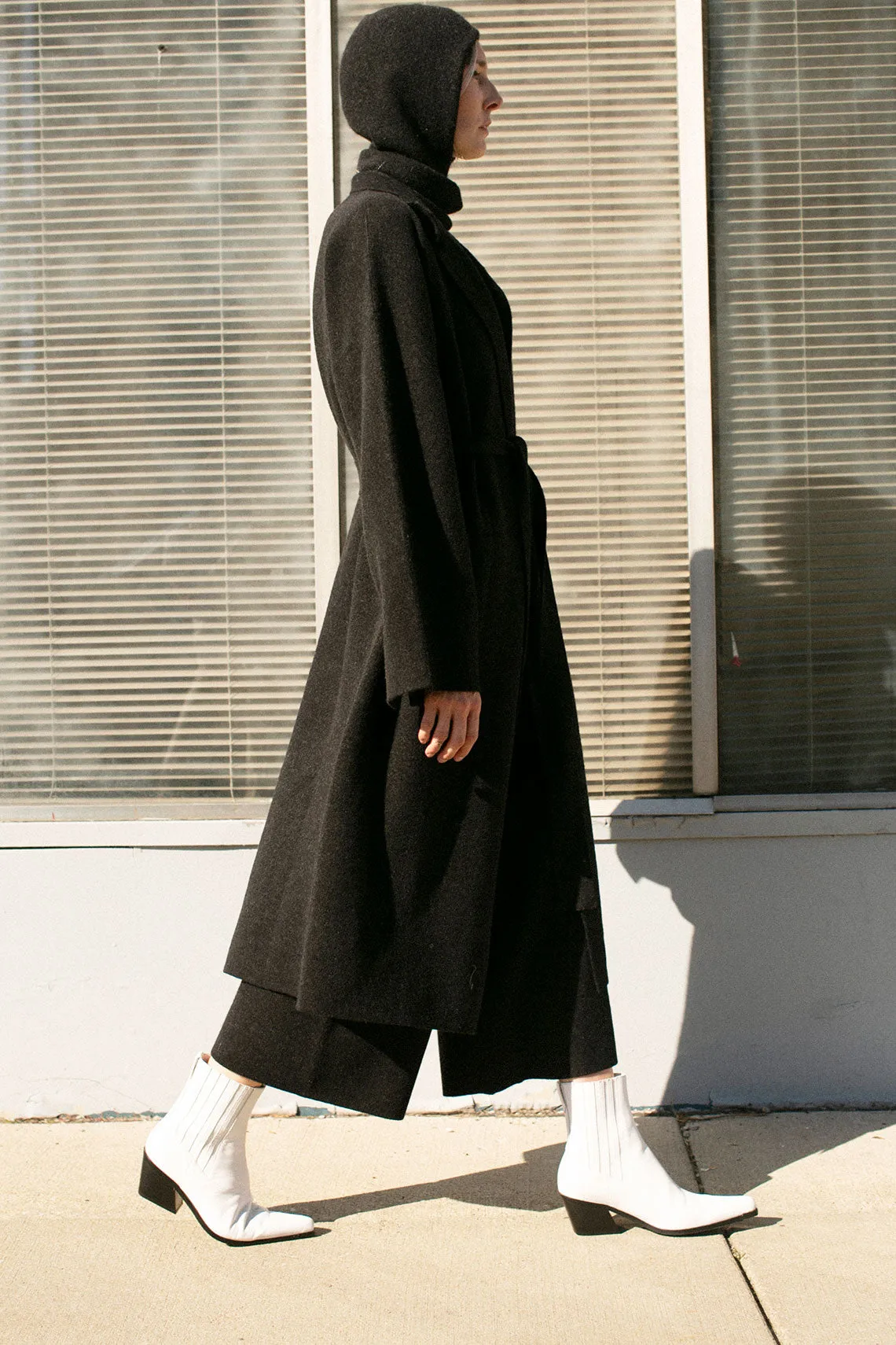 Black Melange Miter Jumpsuit
