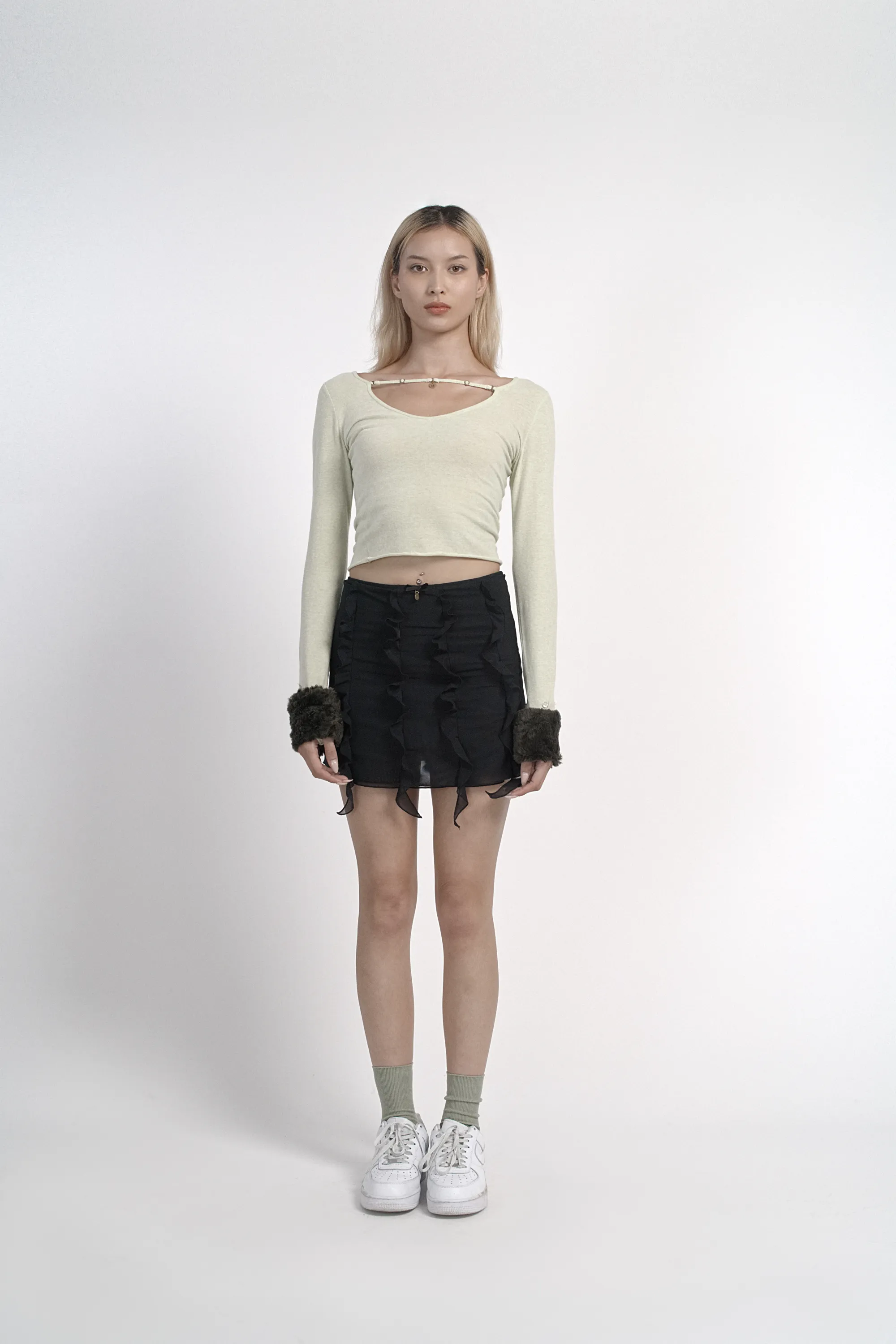 Black Ruffled skirt