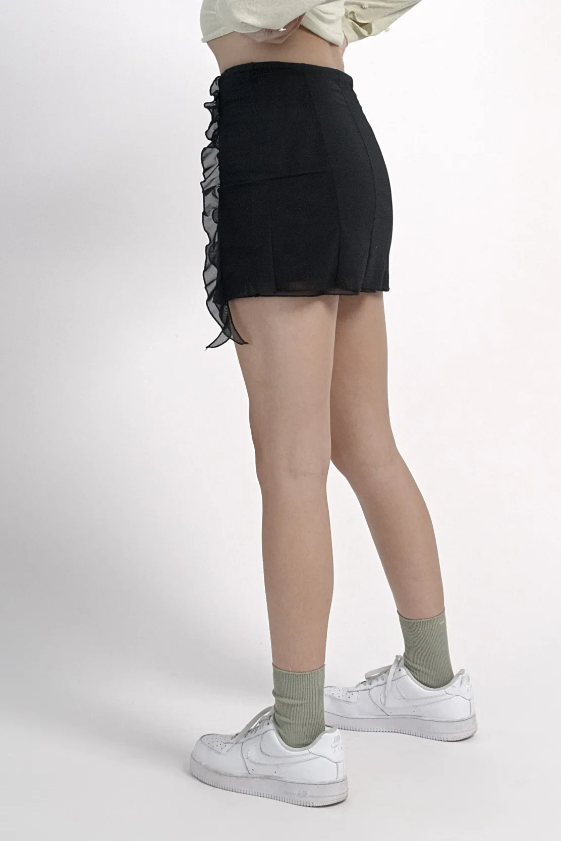 Black Ruffled skirt