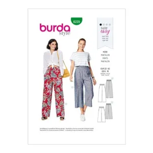 Burda Pattern 6229 Misses' Pull-on Pants (6-16)