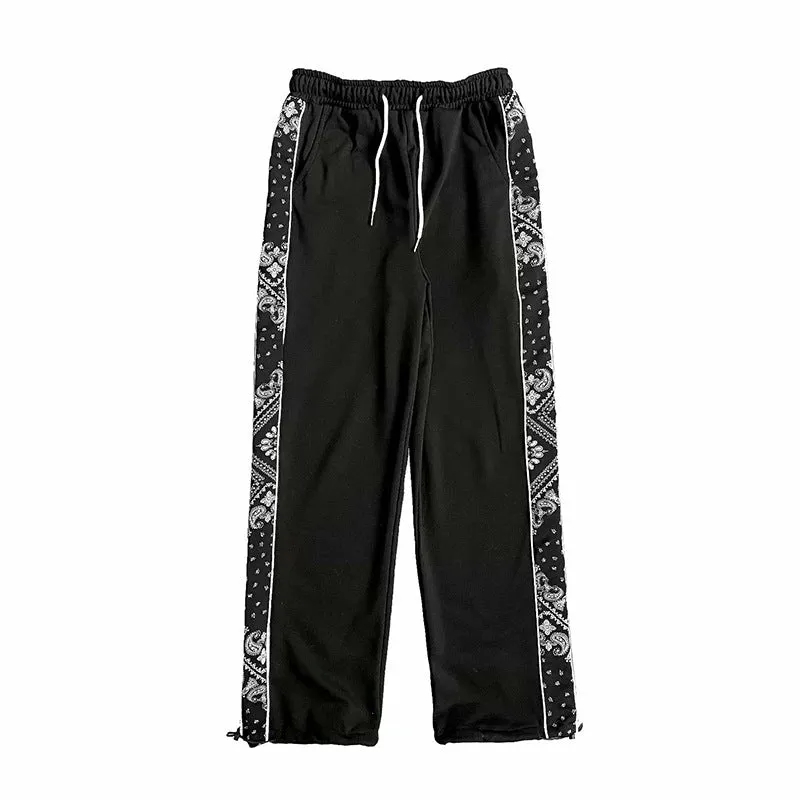 Casual trendy personality drawstring trousers