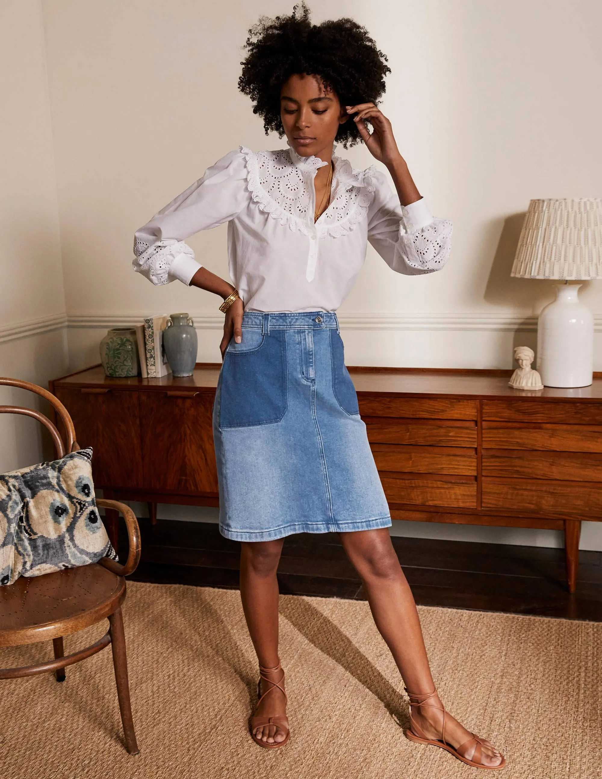 Cavendish Skirt-Light Vintage Contrast