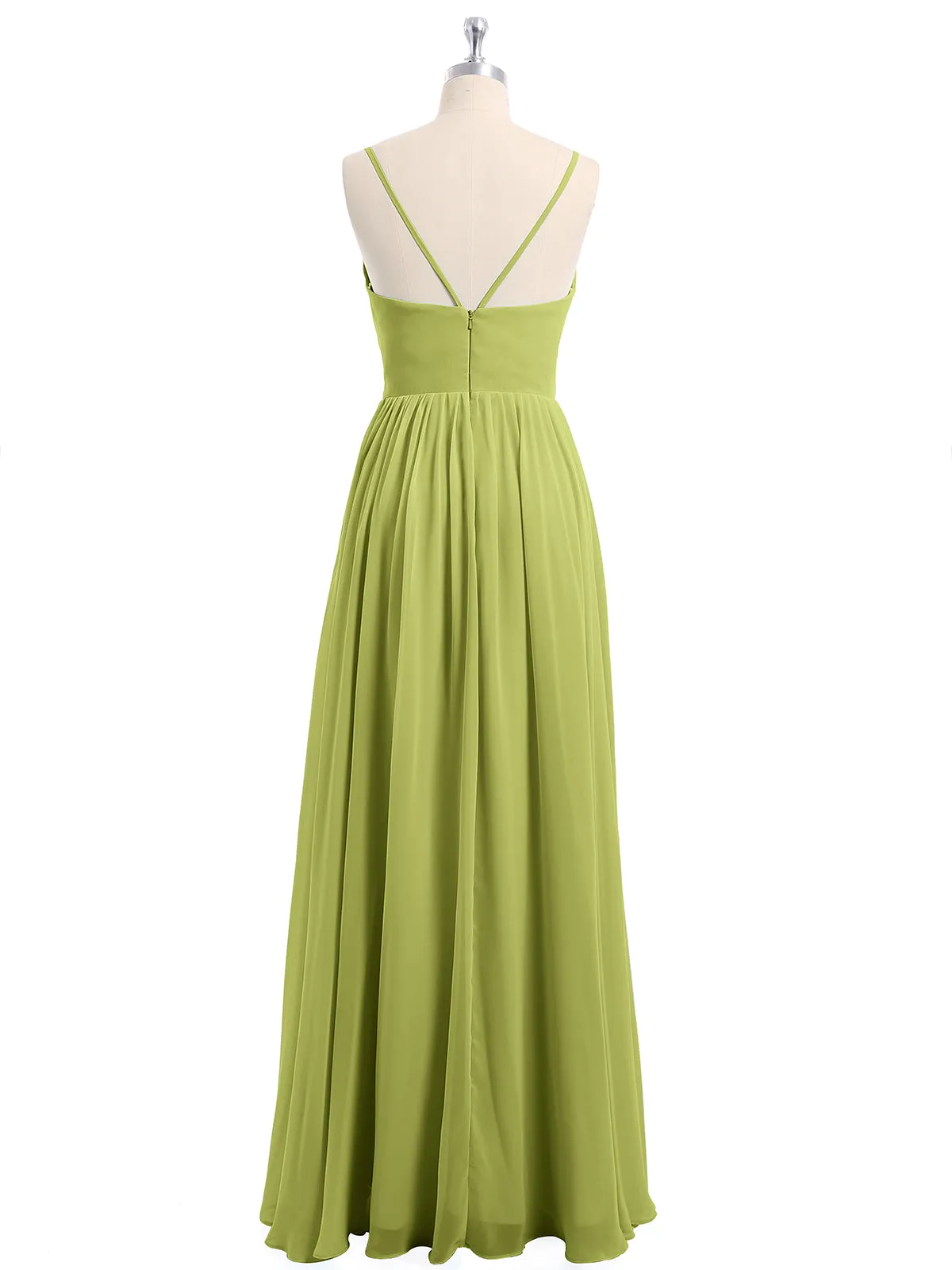 Chiffon Bridesmaid Dresses with Spaghetti Straps-Clover