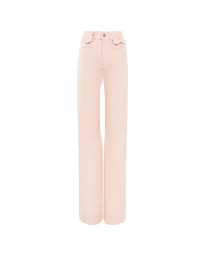 CHLOÉ HIGH RISE FLARED DENIM AIRY PINK