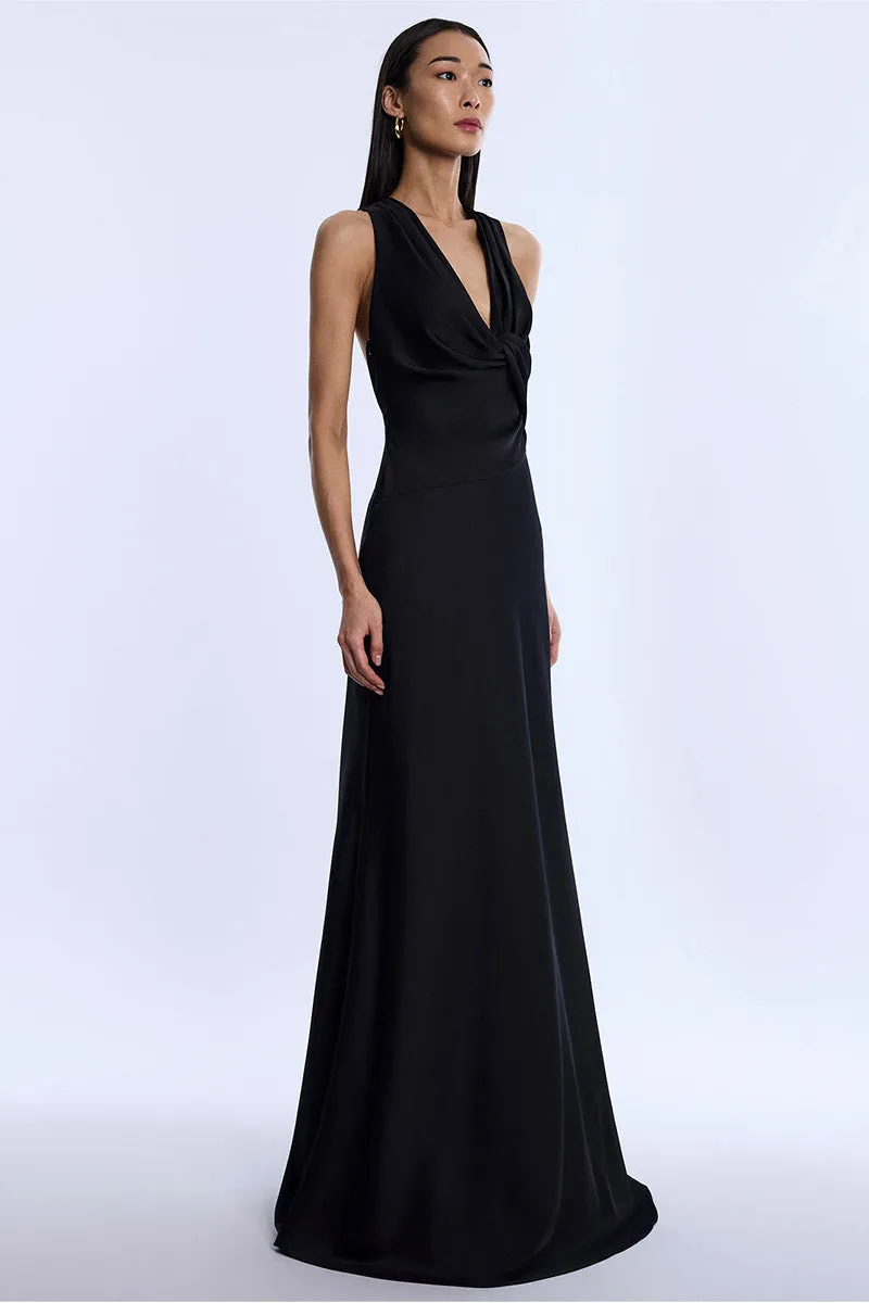 COWL NECK HALTER GOWN