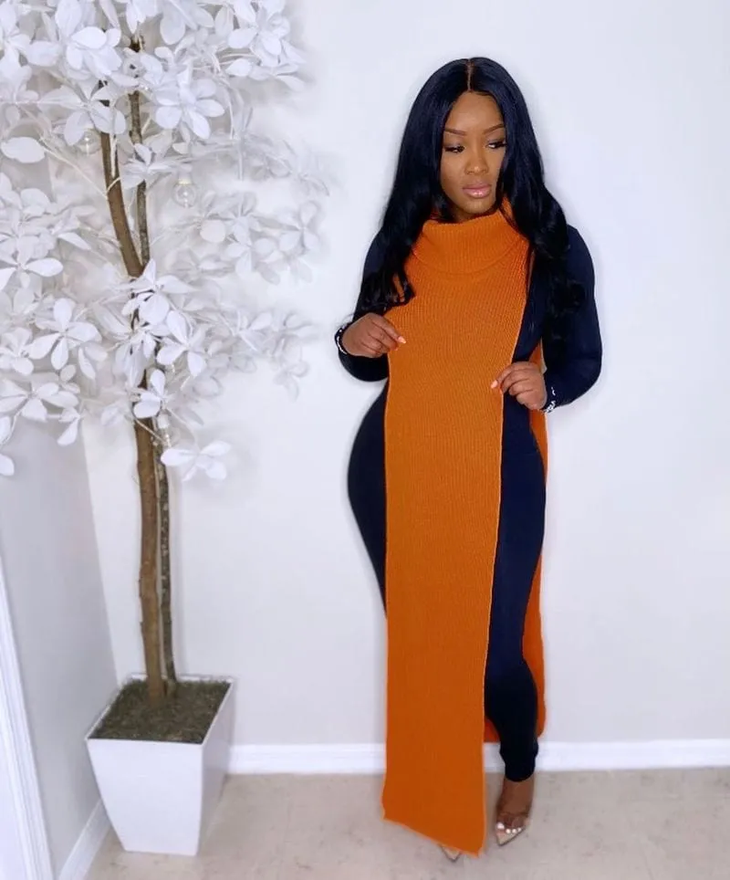 Daring Side Split Sweater Dress