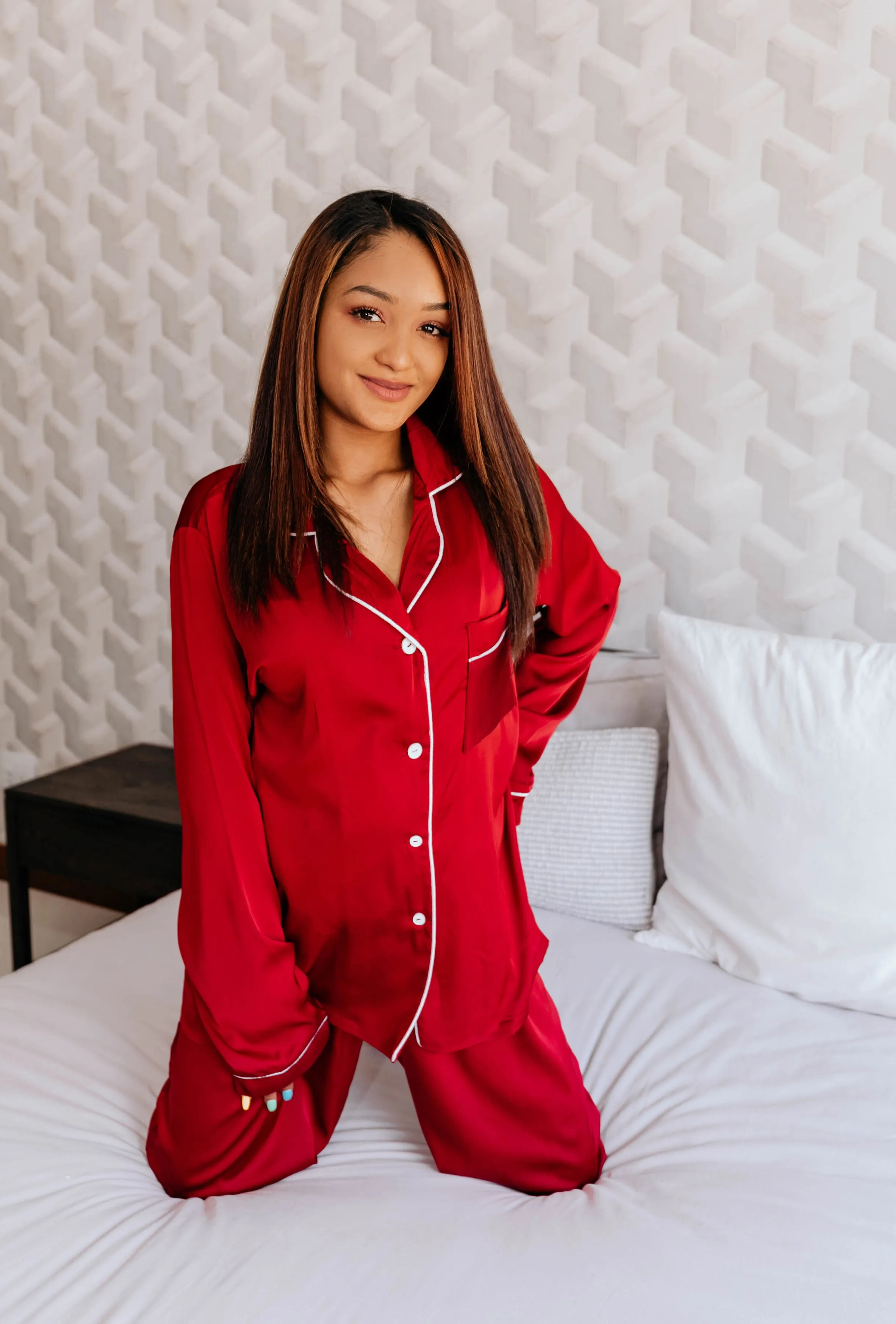Day Dreamer Burgundy Winter Set