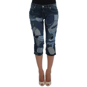 Dolce & Gabbana Chic Blue Patchwork Denim Shorts
