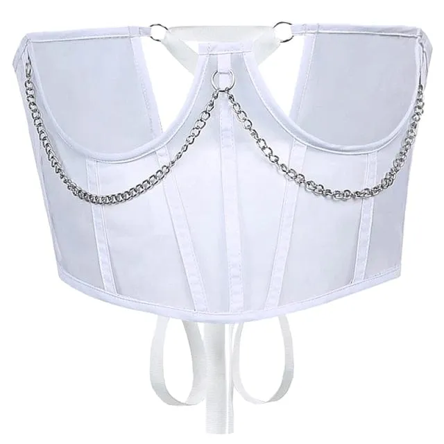 Exclusive Chain Bustier Top