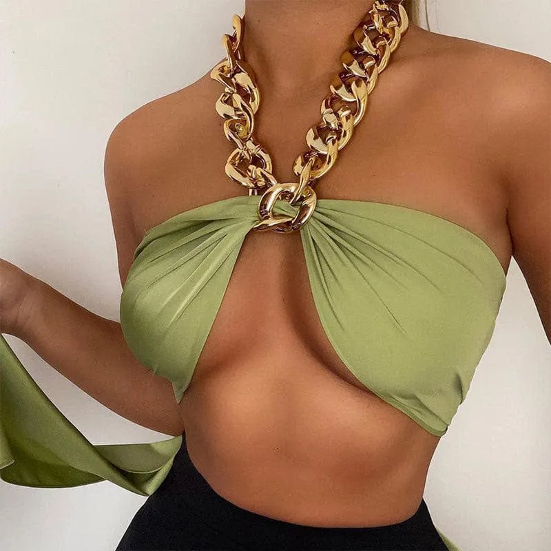 Exclusive Halter Chain Top