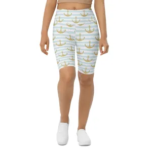 Glittery Anchor Biker Shorts
