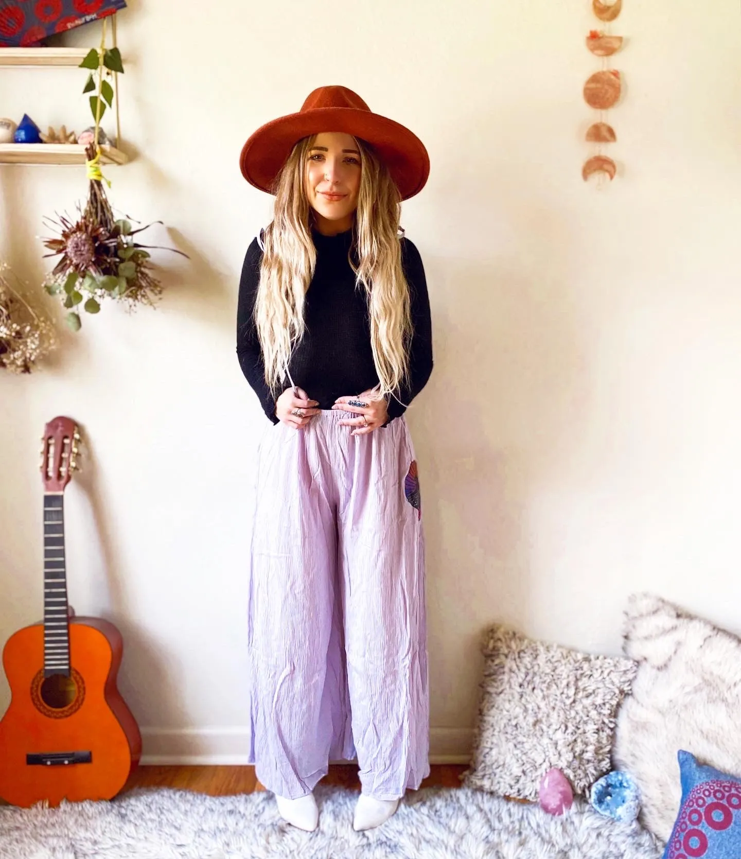 Grateful Dead / JGB Cats Under The Stars Flowy Suspender Pants