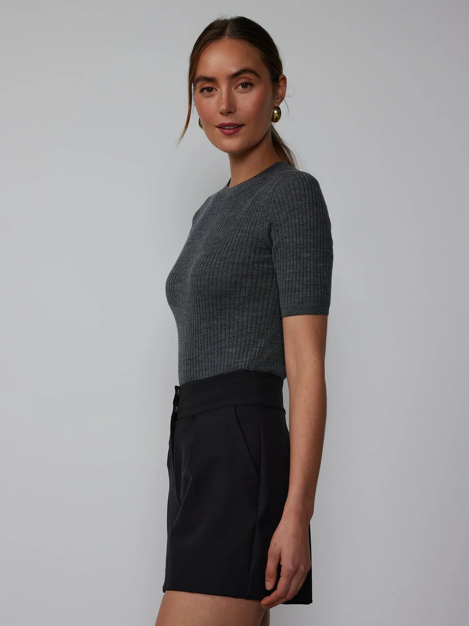 High Rise Pleated Shorts