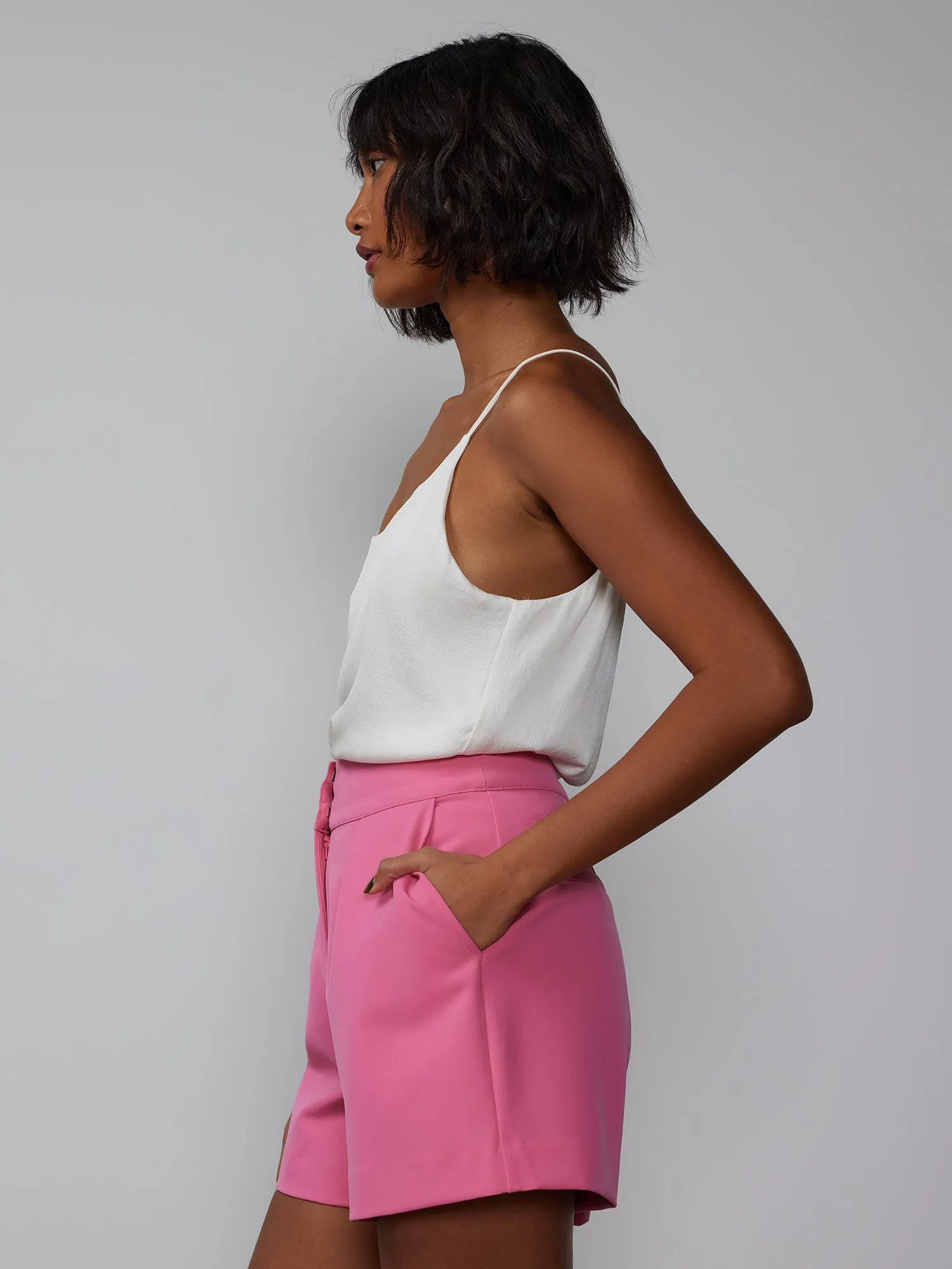 High Rise Pleated Shorts
