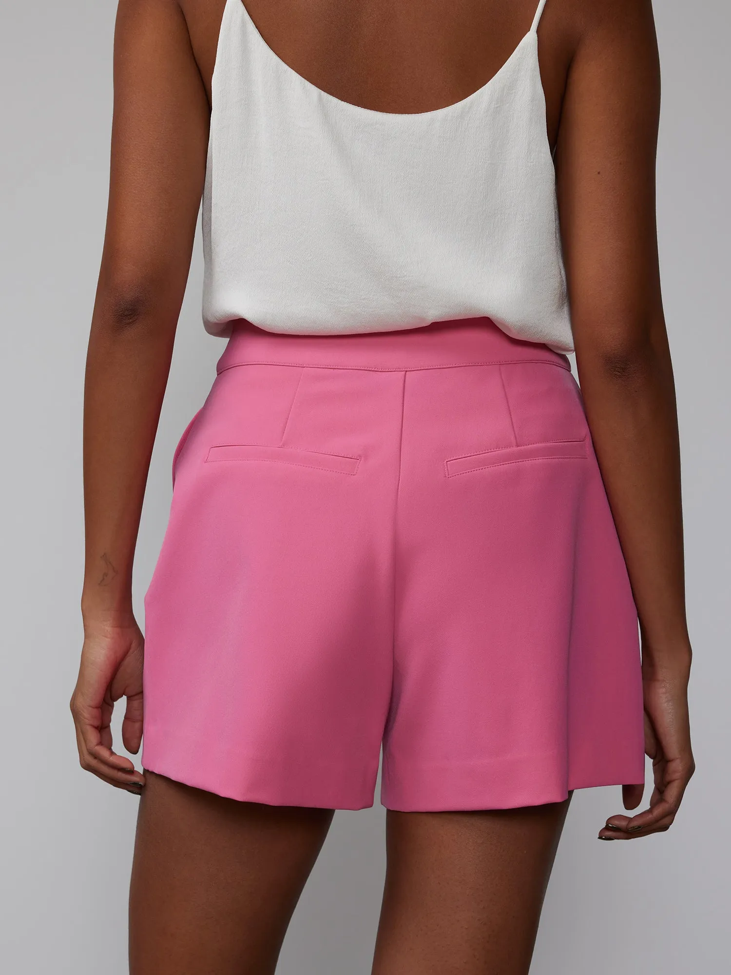 High Rise Pleated Shorts