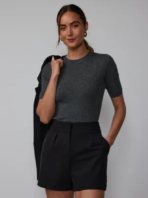 High Rise Pleated Shorts