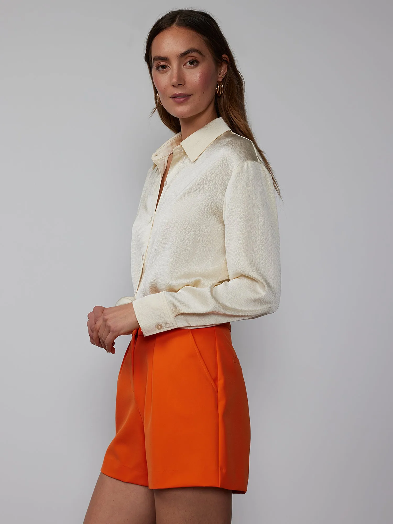 High Rise Pleated Shorts