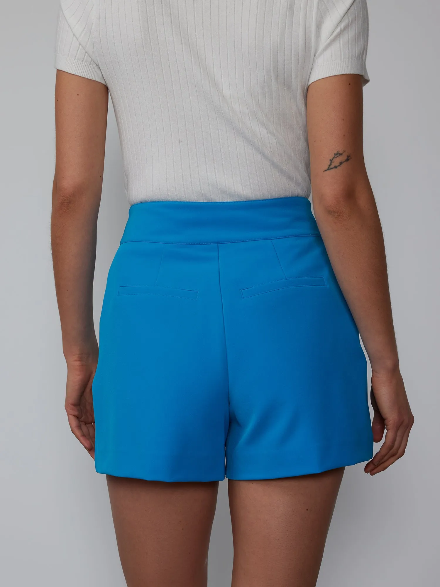 High Rise Pleated Shorts