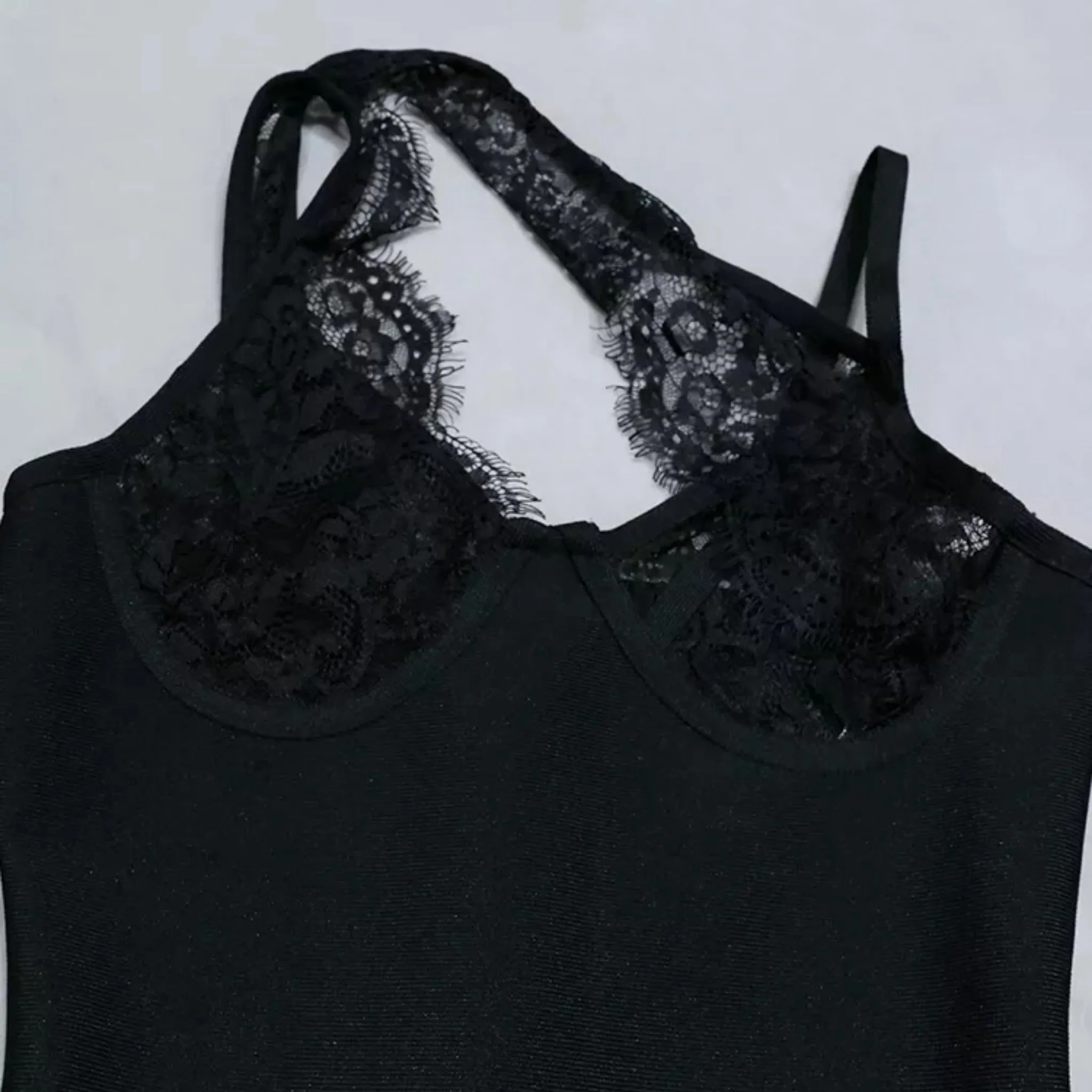High Slit Lace Dress