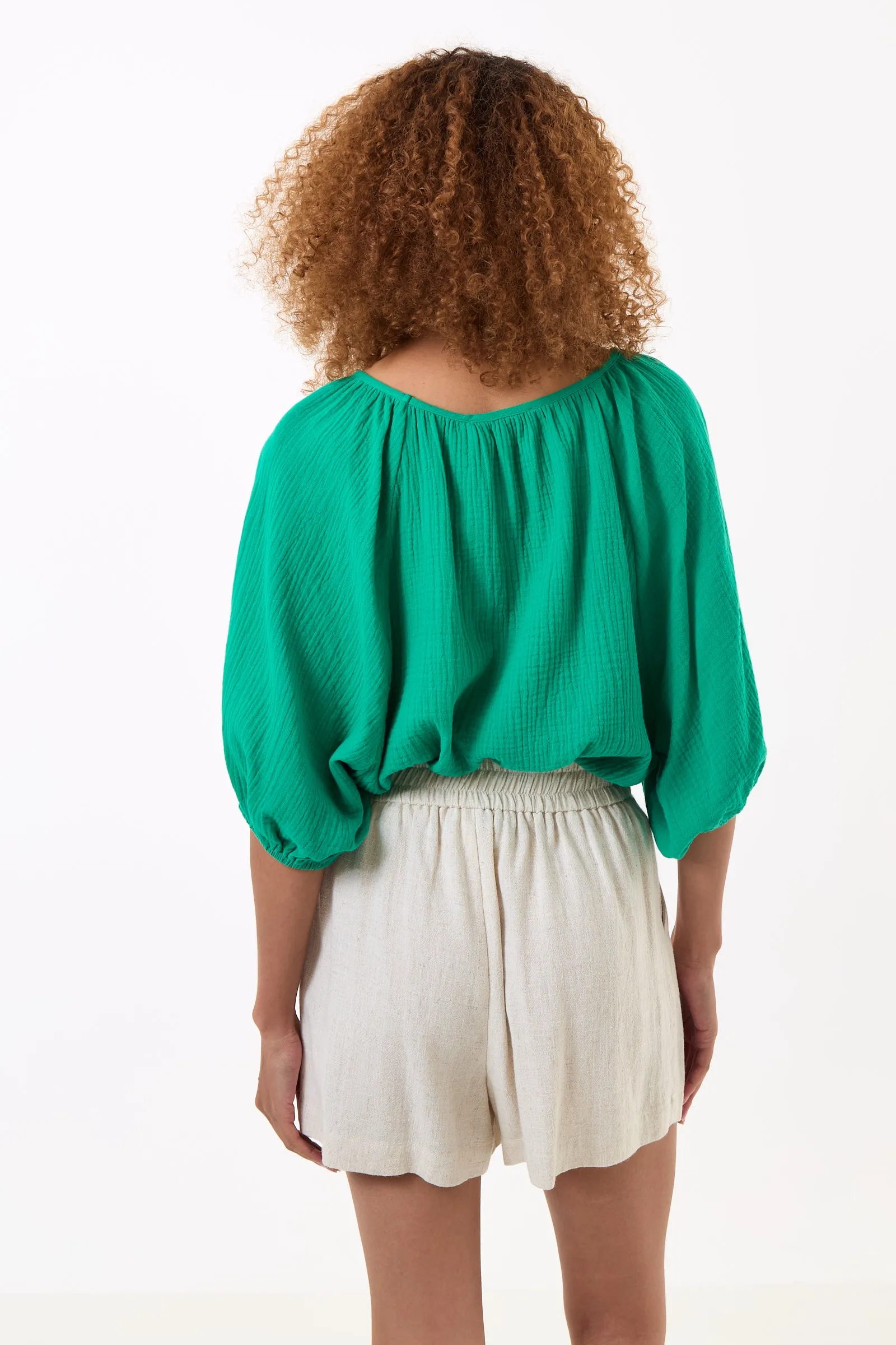 Hilton Linen Mix Shorts - Natural