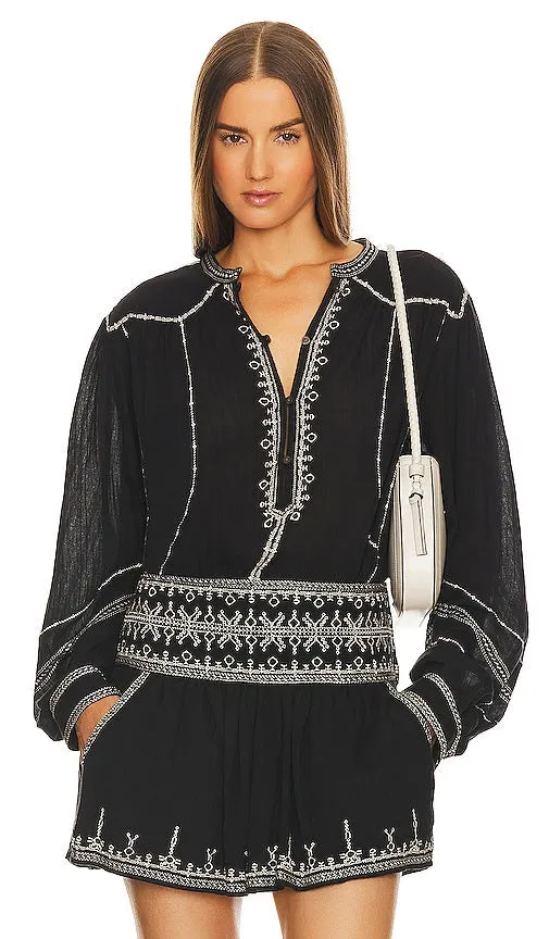 Isabel Marant Etoile Pelson Top in Black