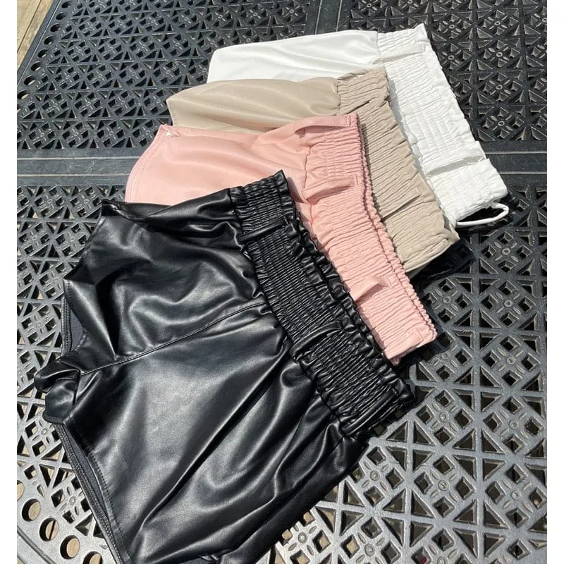Janelle Leather Shorts