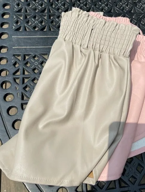 Janelle Leather Shorts