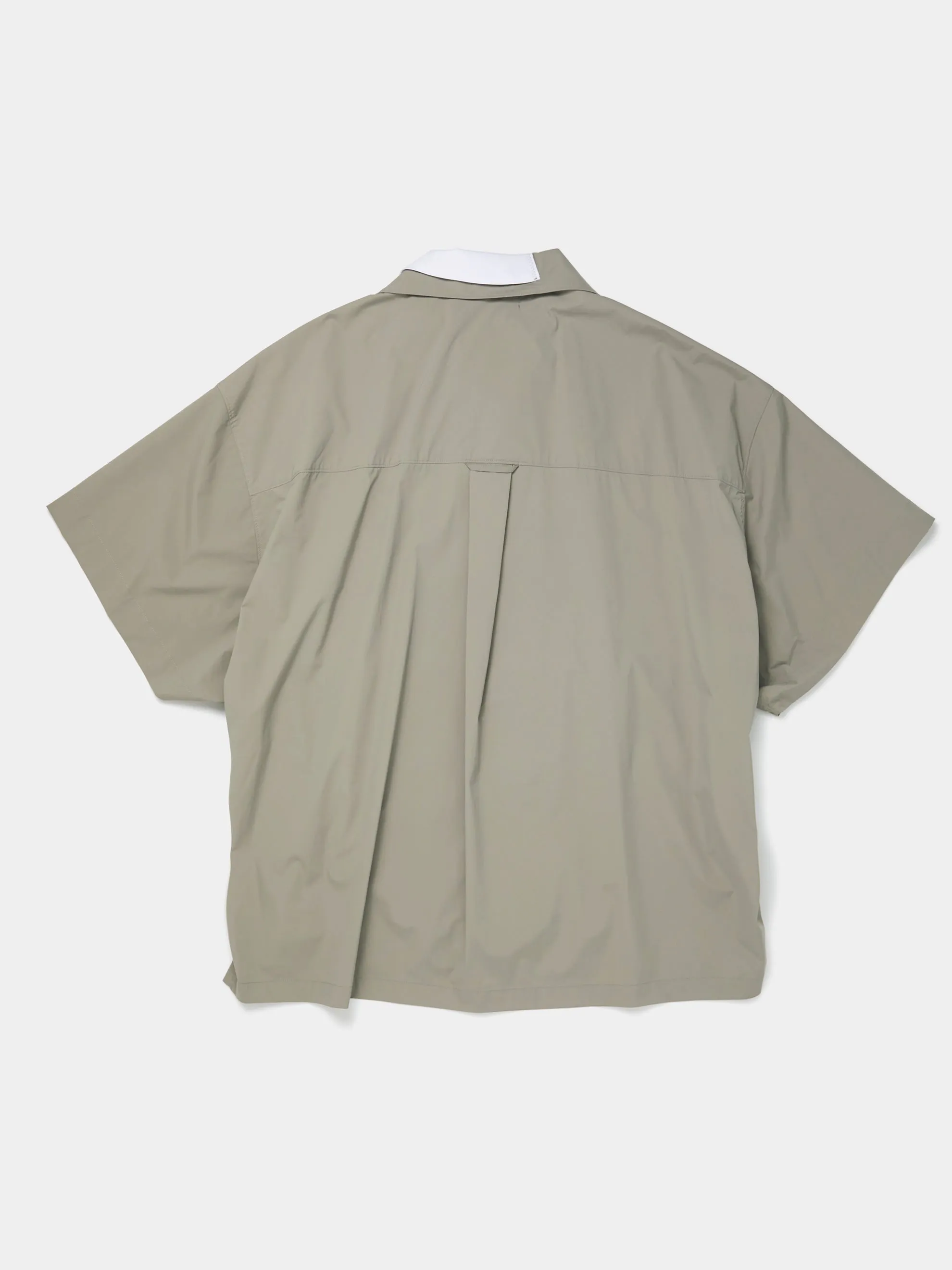 Layered Lapel Overshirt (Greige)