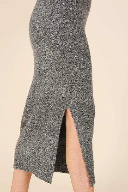 LILOU V-neck Sweater Maxi Dress