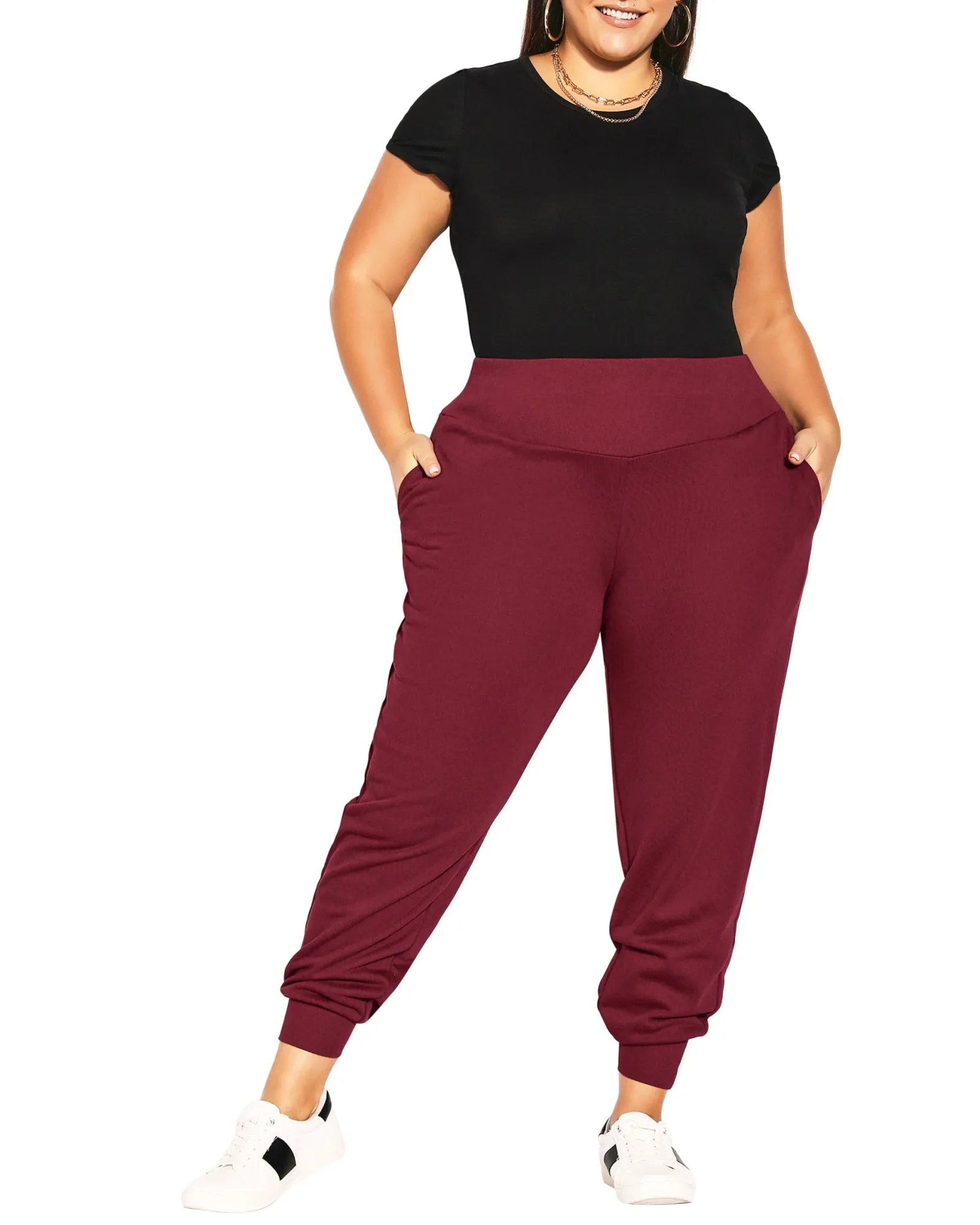 Lounger Cotton-Blend Jogger | Dark Cherry