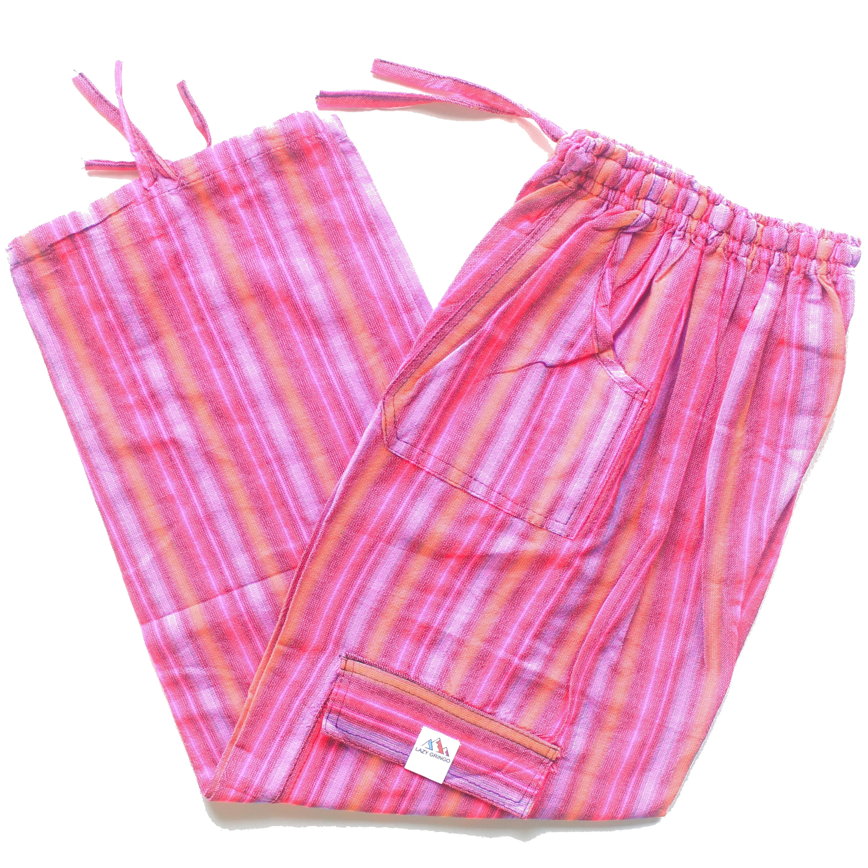 (Medium) Kinda Neon Pink with Orange Stripes 0187