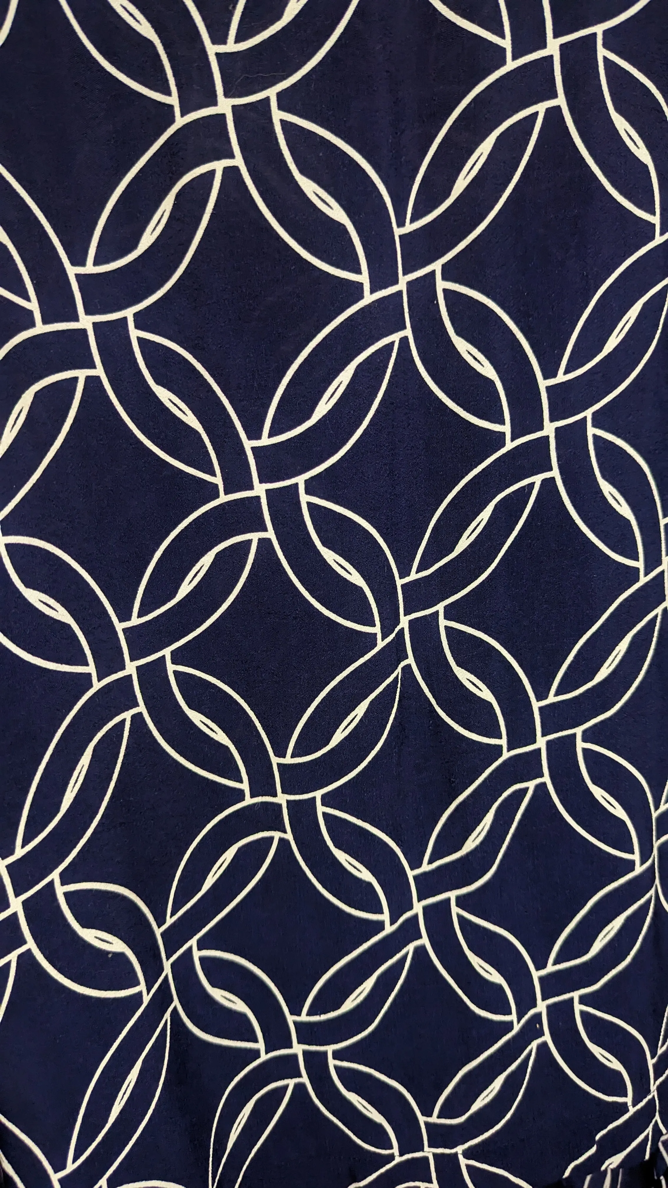 Mister Zimi Navy & White Pattern Sleeveless Tank Top