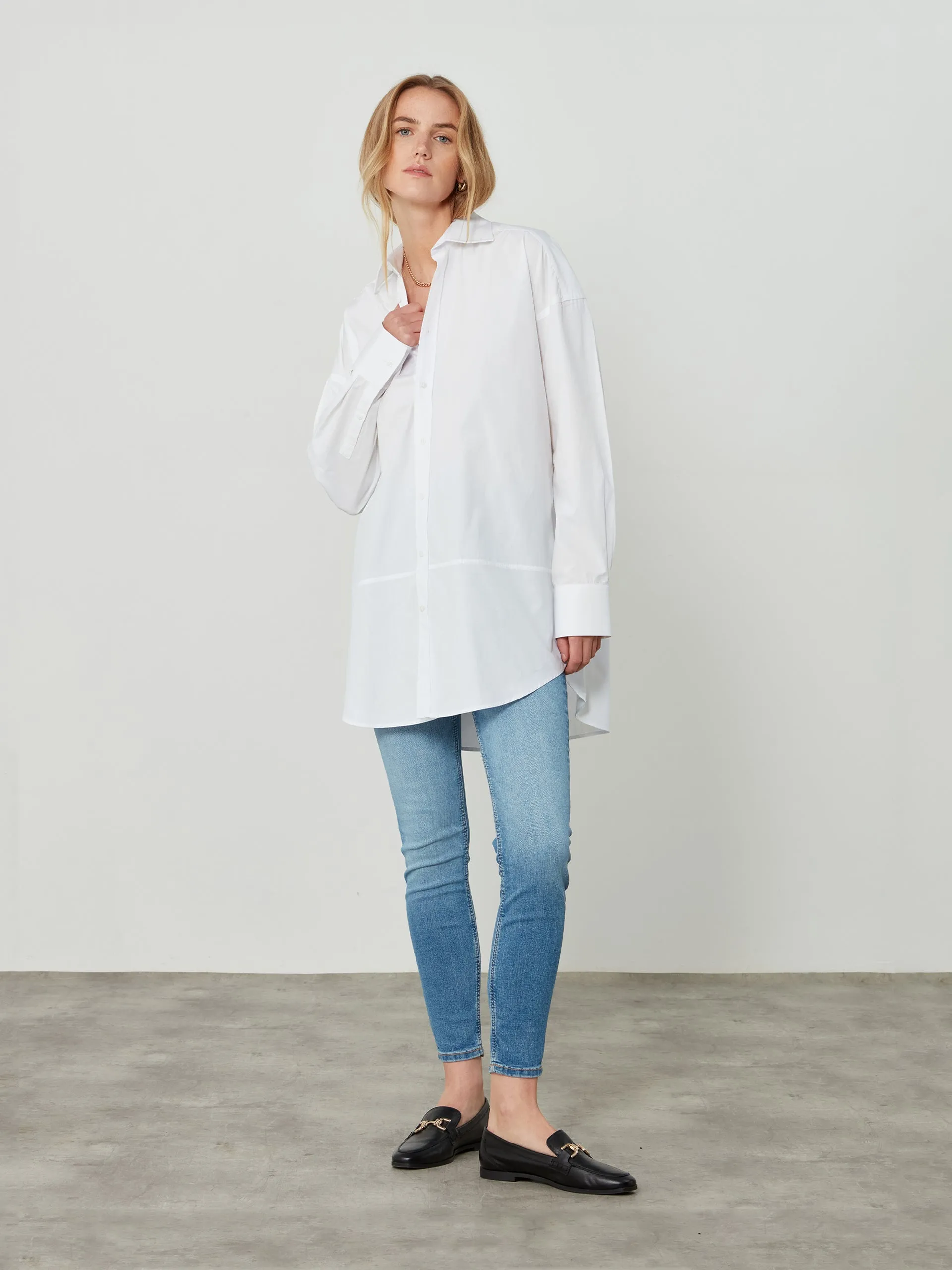 Molly fine poplin white shirt