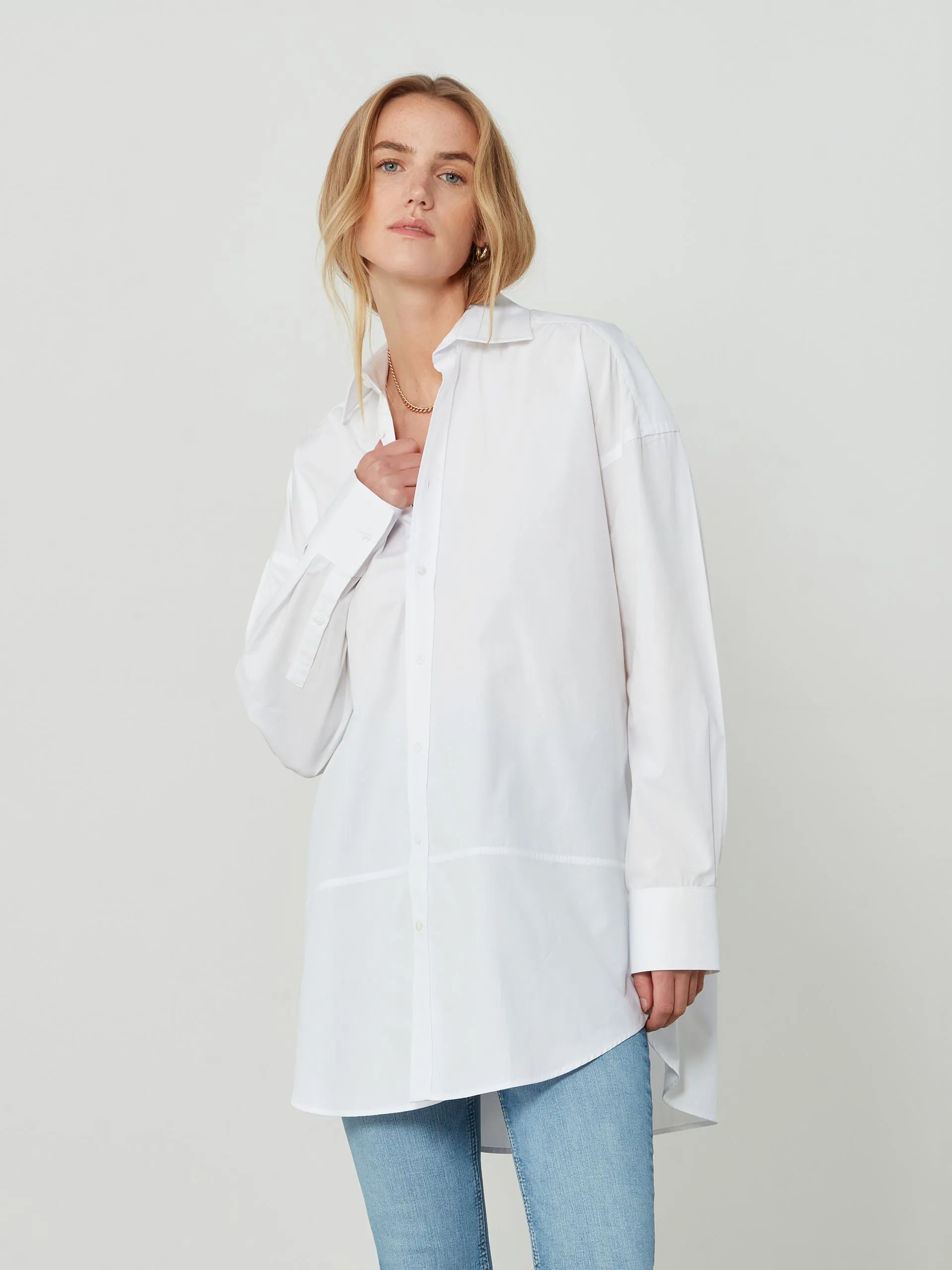 Molly fine poplin white shirt