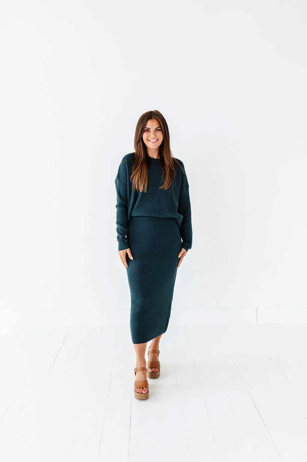 Opal Knit Set in Dark Navy