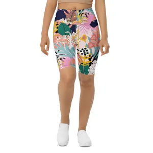Pastel Tropical Biker Shorts