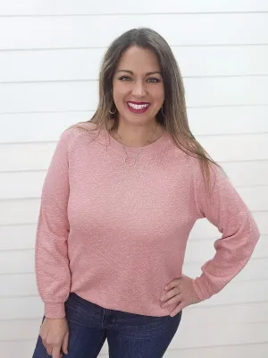PINK KNIT LIGHT WEIGHT SWEATER