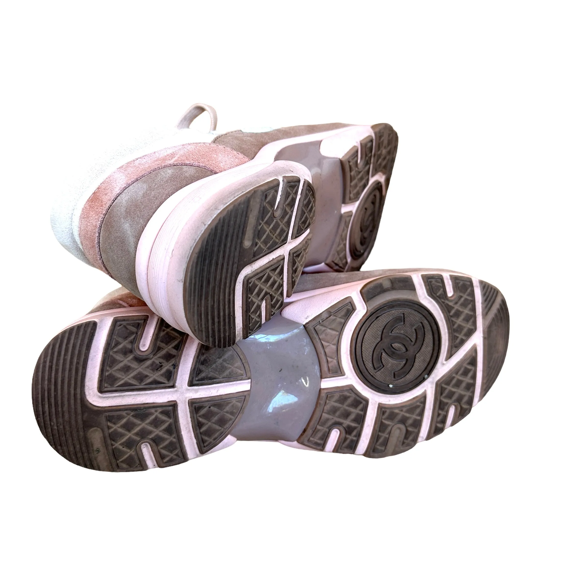 Pink Suede Logo Sneakers - 8