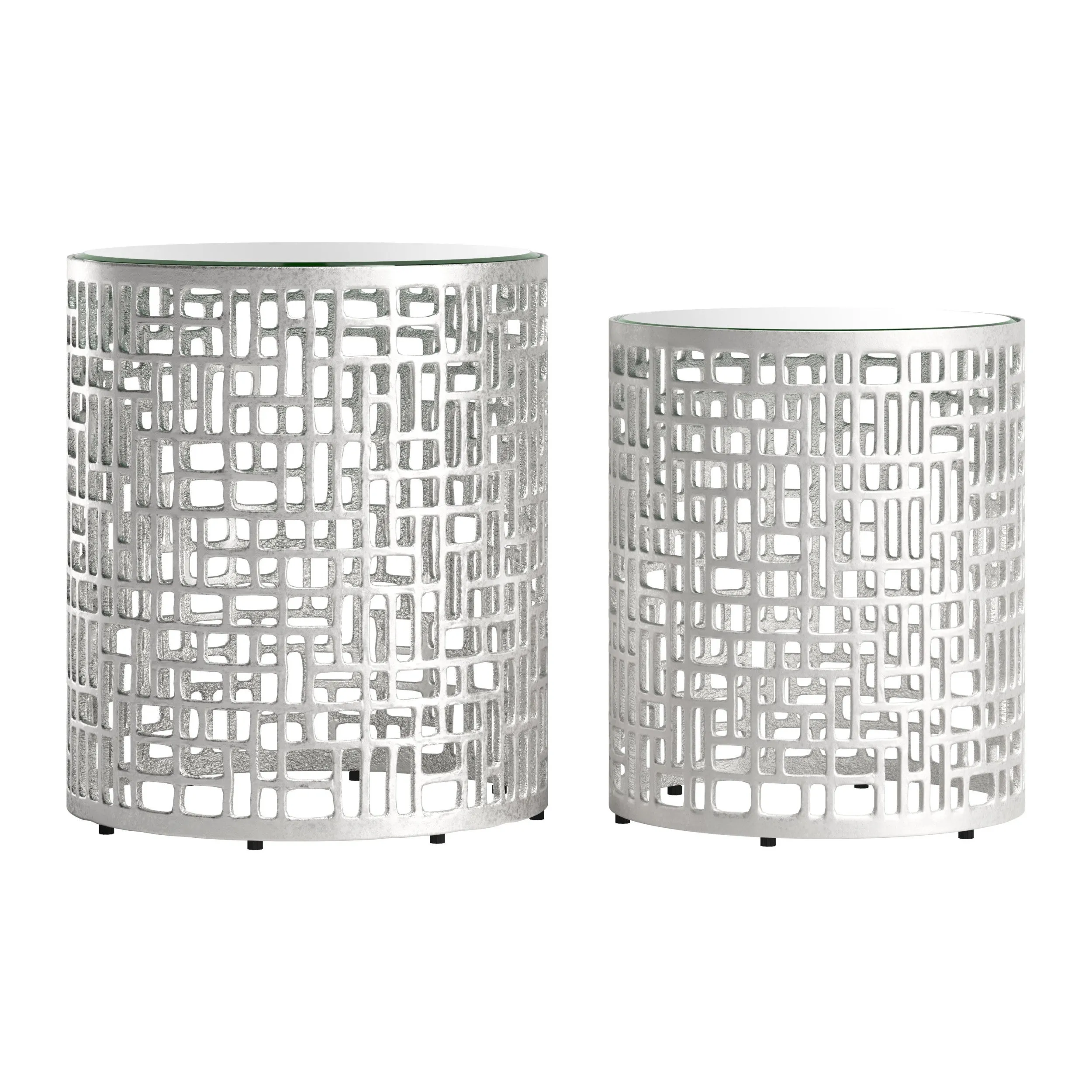 Reden Side Table Set, Silver