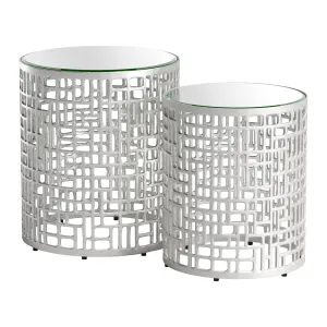 Reden Side Table Set, Silver