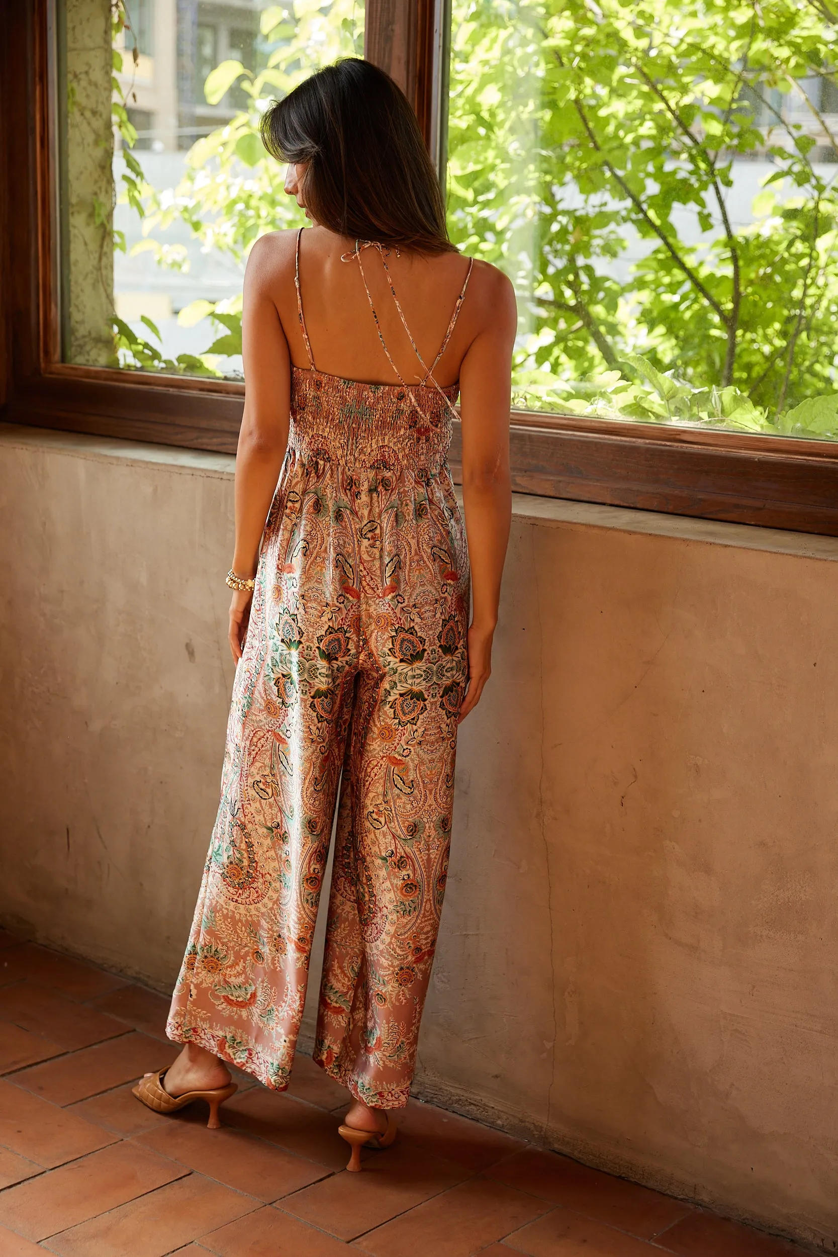 SALE - Terra Printed Twist Front Jumpsuit