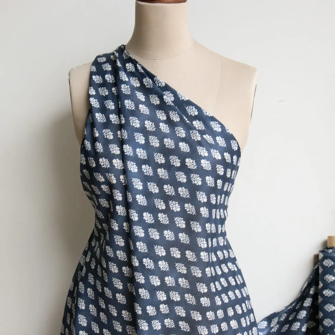 Simi Blossom Navy Cotton Voile