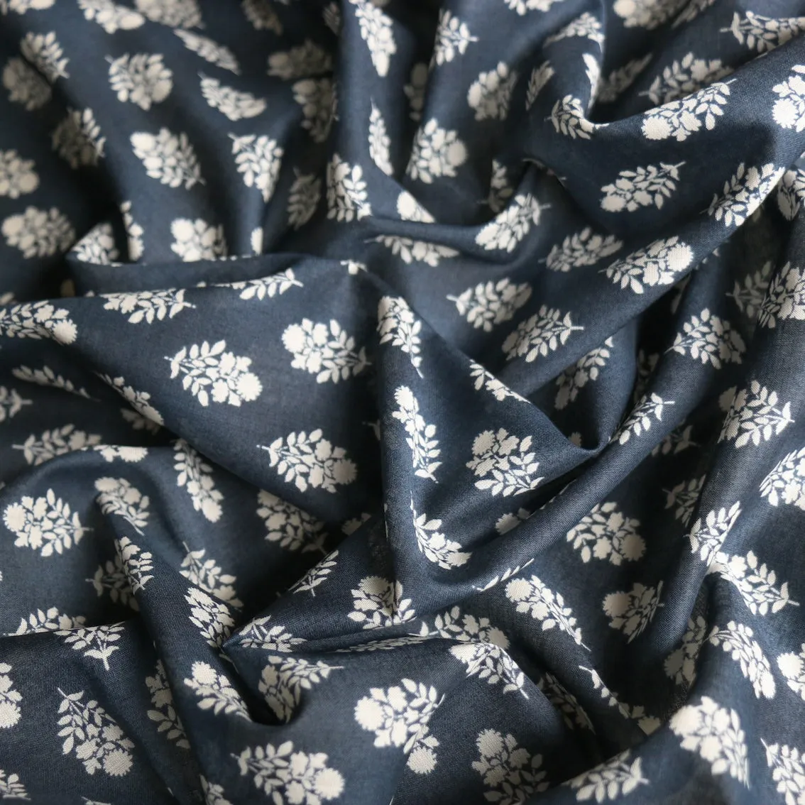 Simi Blossom Navy Cotton Voile