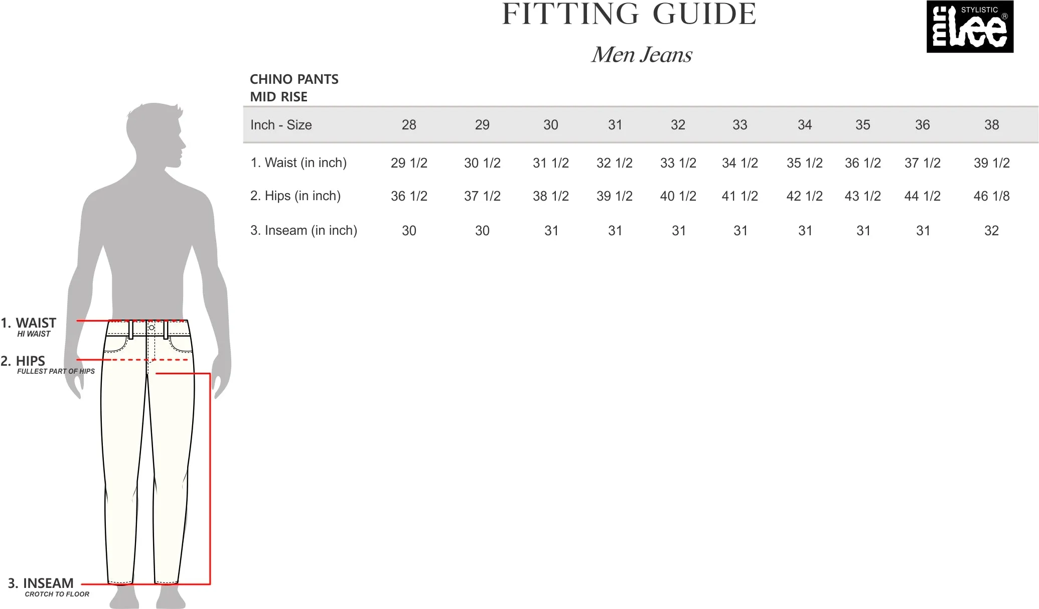 Stylistic Mr. Lee Men's Basic Non-Denim Trouser Pants Mid Waist 155054 (Charcoal Gray)